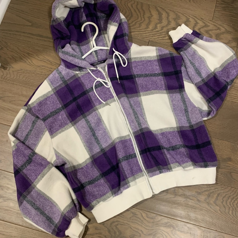 Purple white & black SHEIN sweater